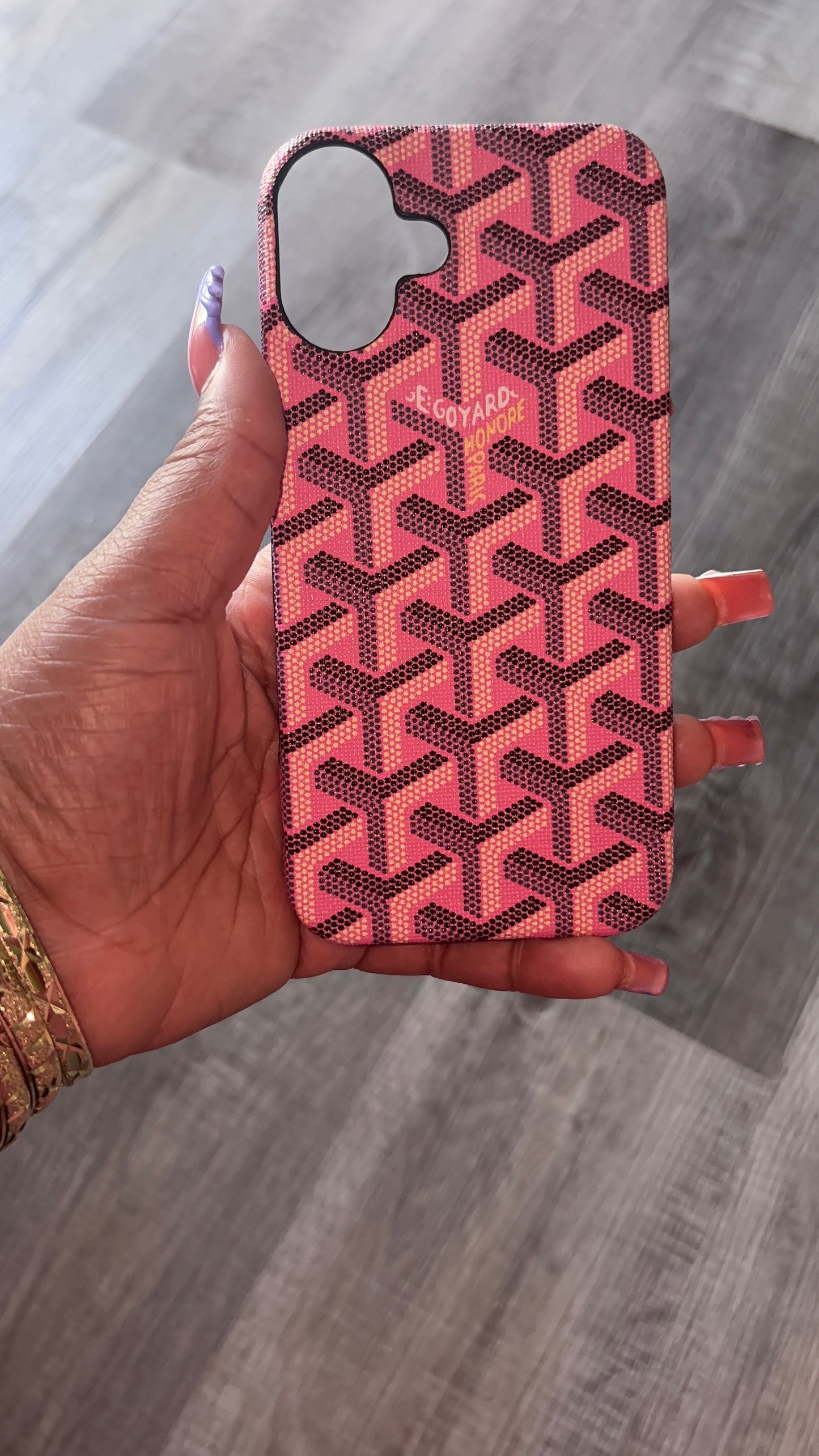 Pink Luxe Designer Inspired Phone Case