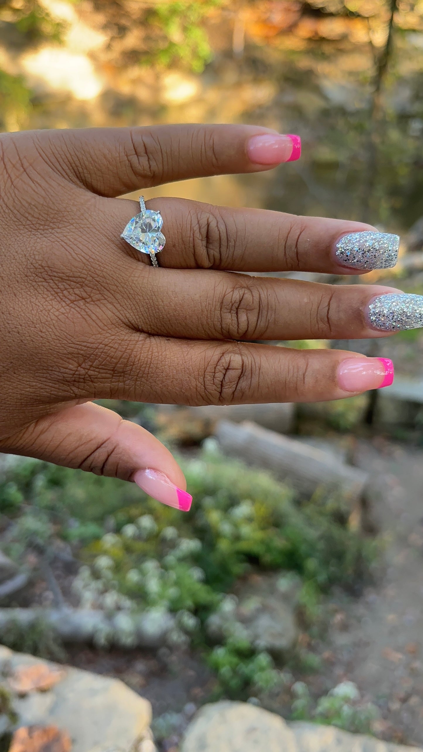 Crystal Heart Promise Ring