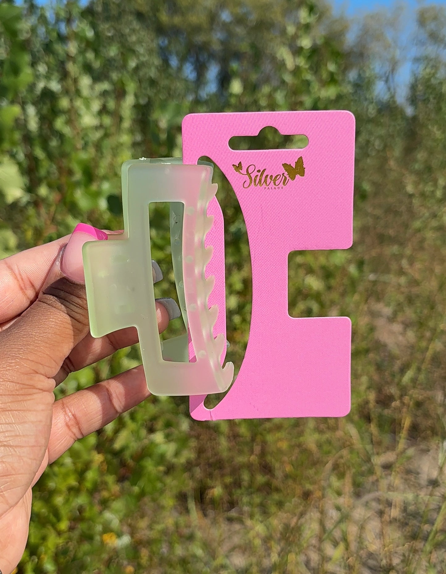 Matte Minimalist Rectangle Hair Claw Clip