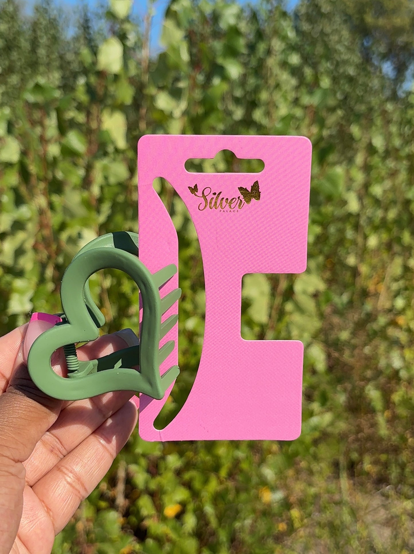 Matte Heart Hair Claw Clips