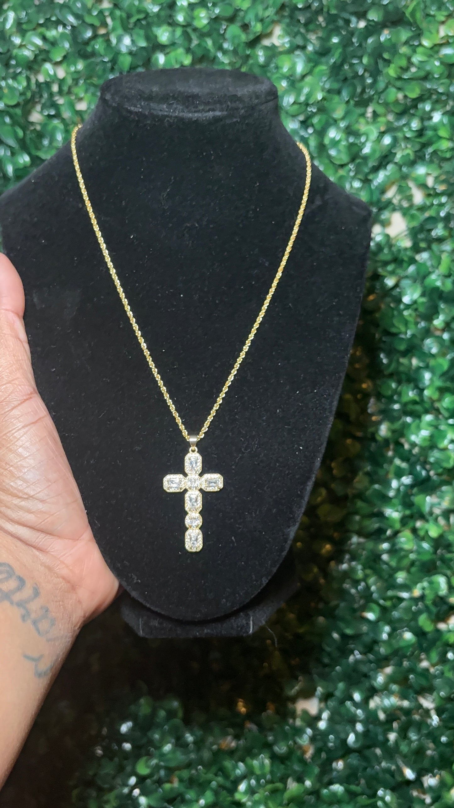 Heavenly Glow Cross Necklace