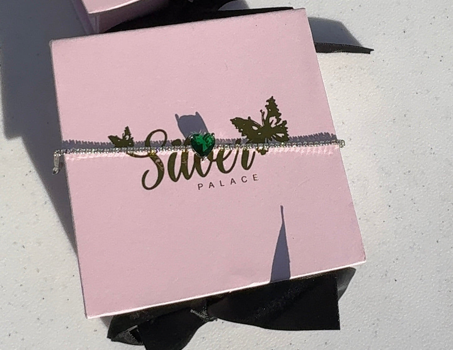 š Green Heart Tennis Bracelet š