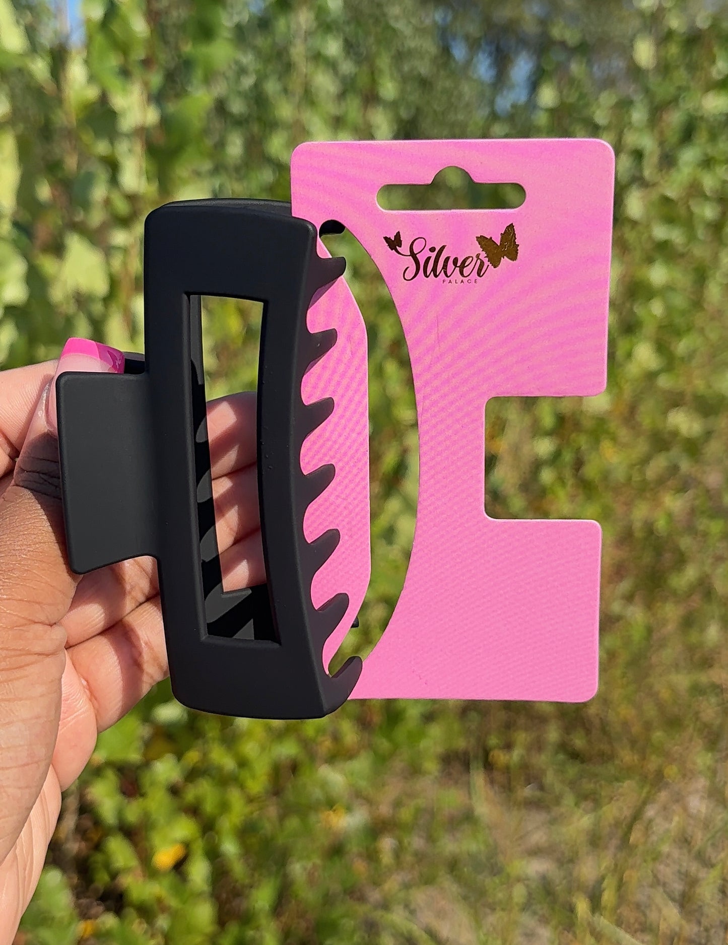 Matte Minimalist Rectangle Hair Claw Clip