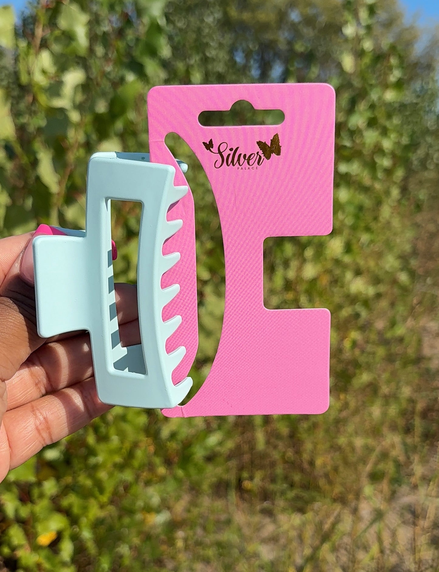 Matte Minimalist Rectangle Hair Claw Clip