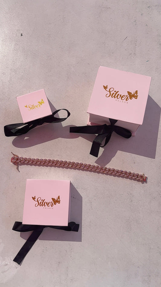 Pink Cuban anklet