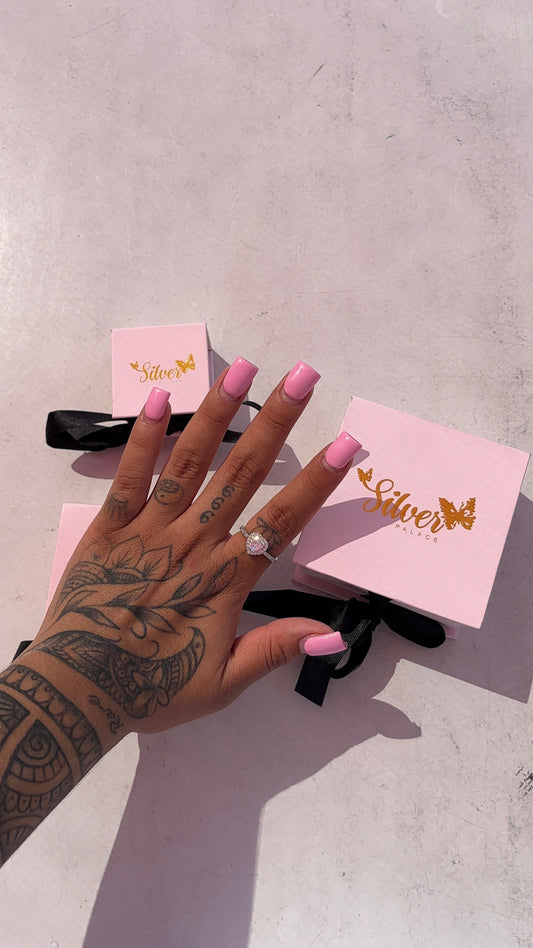 Diamond heart ring