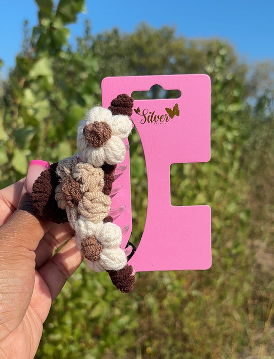 Crotchet Flower Hair Claw Clips