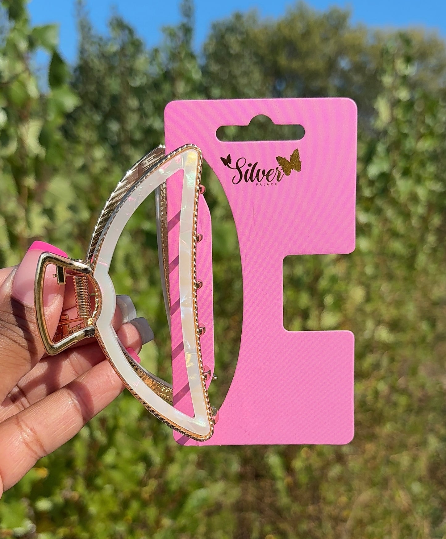 Pearl & Gold Accent Hair Claw Collection