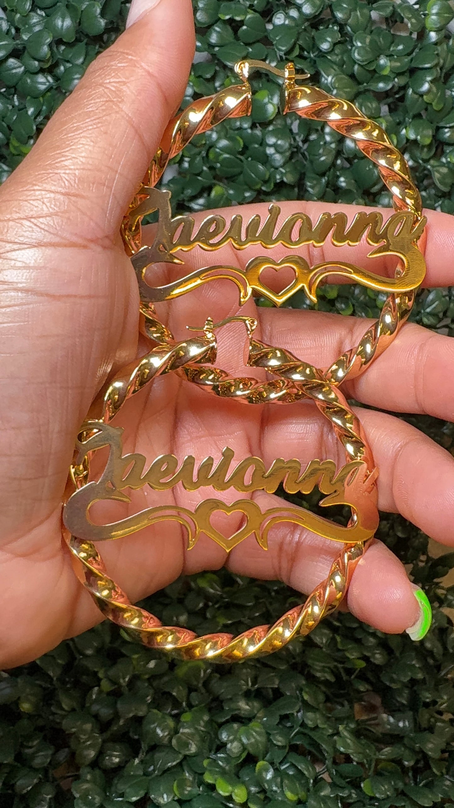 Custom hoop earrings