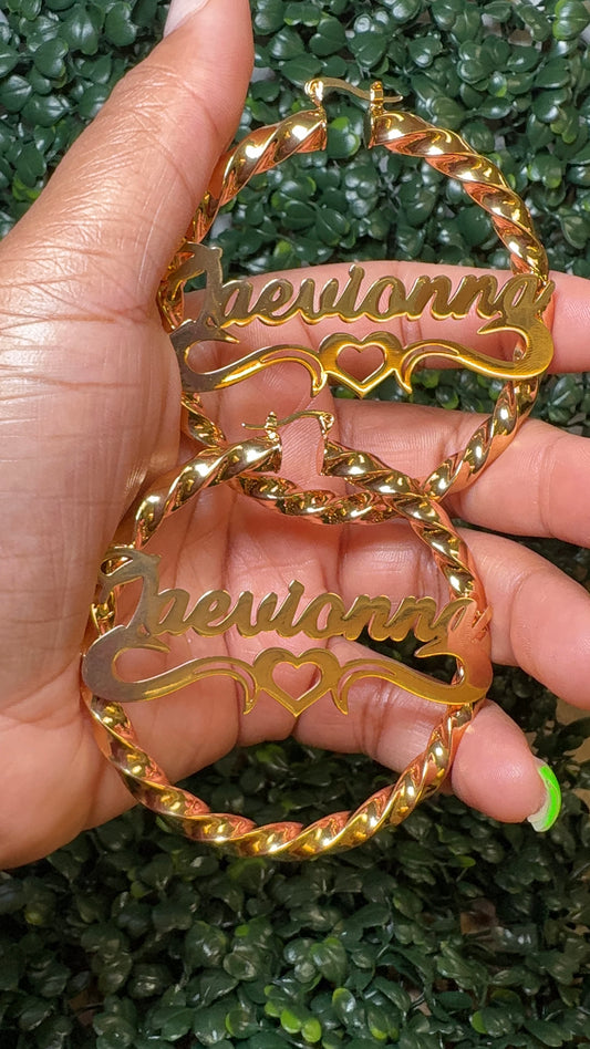 Custom hoop earrings