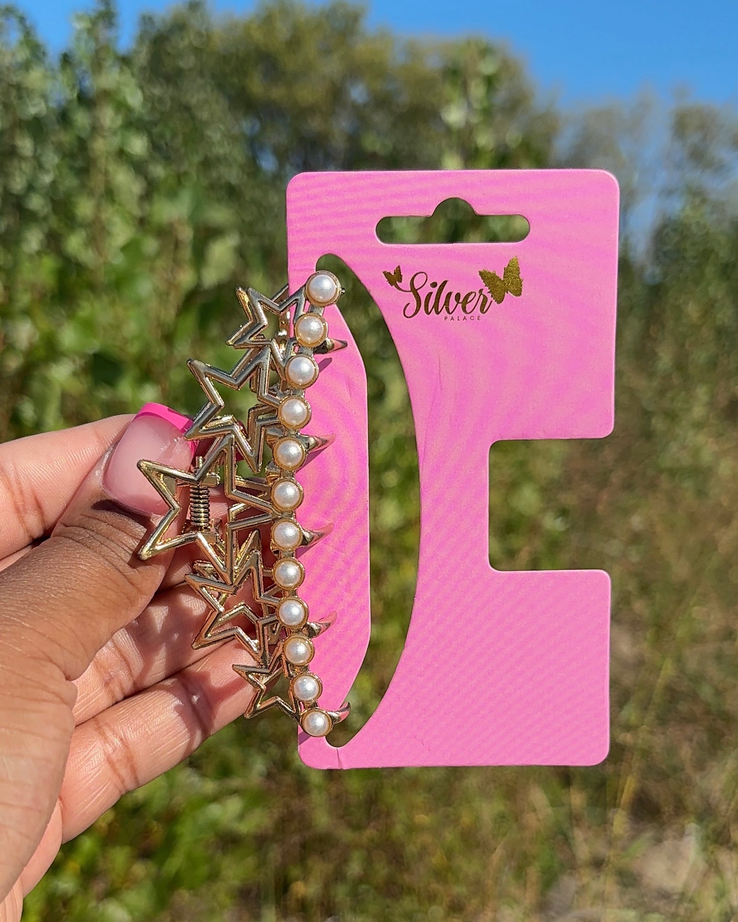 Elegant Pearl Hair Claw Clips