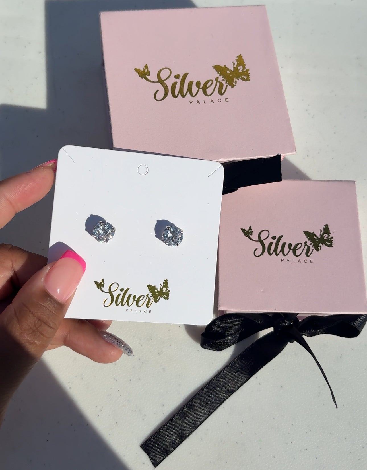 Classic Sparkle Stud Earrings