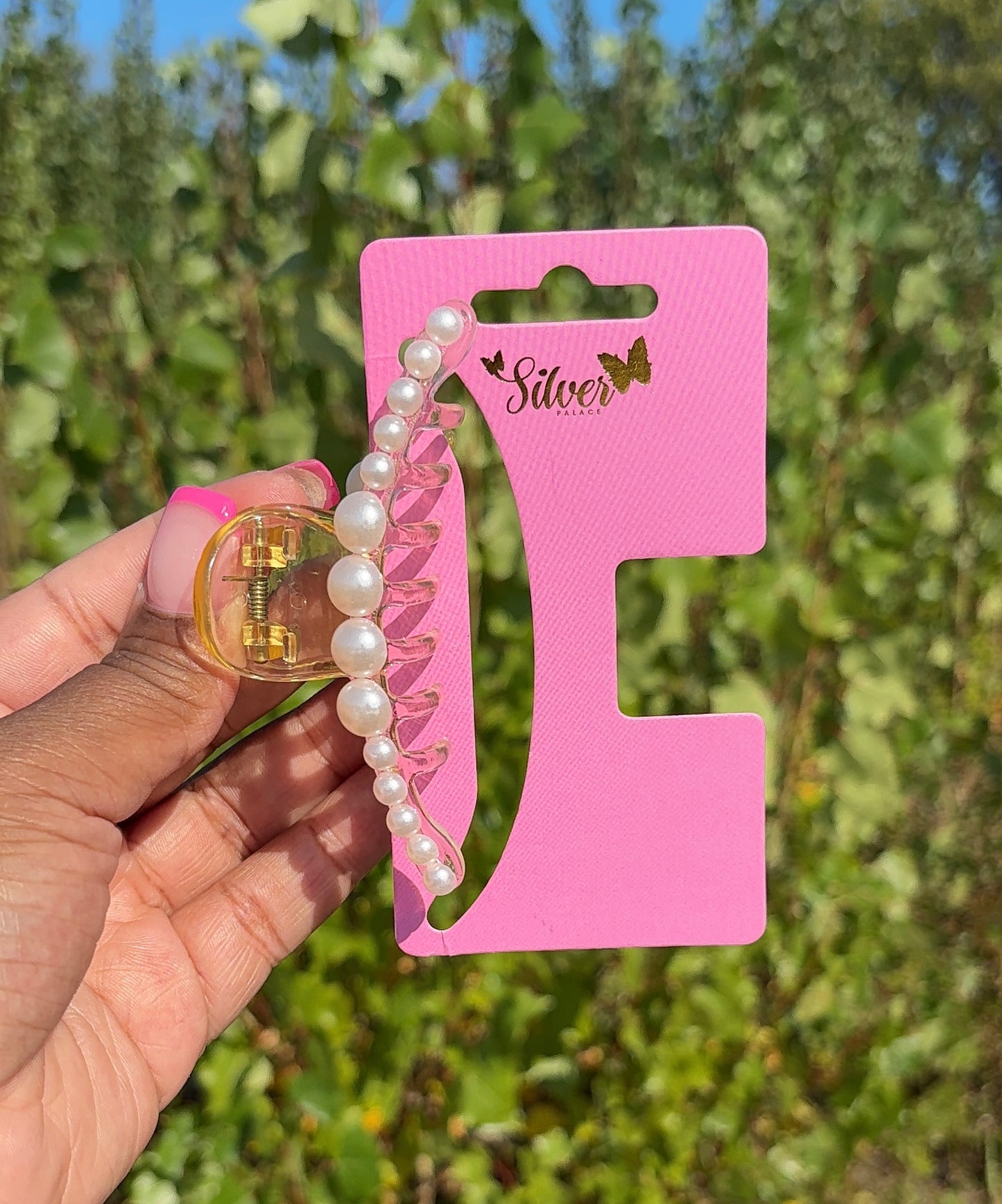 Elegant Pearl Hair Claw Clips