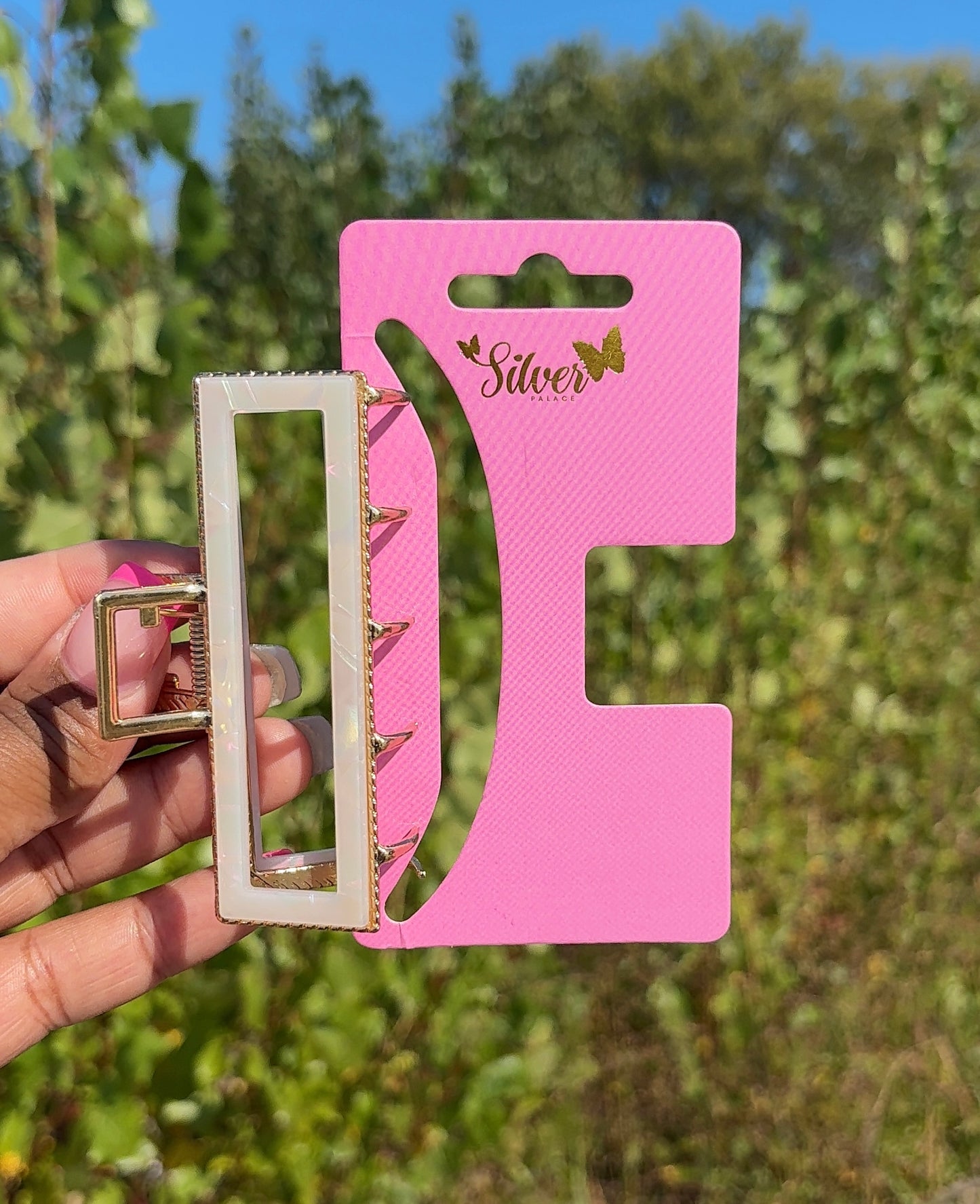 Pearl & Gold Accent Hair Claw Collection