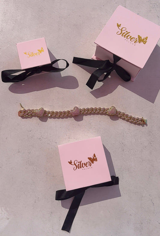 Linked hearts luxury anklet