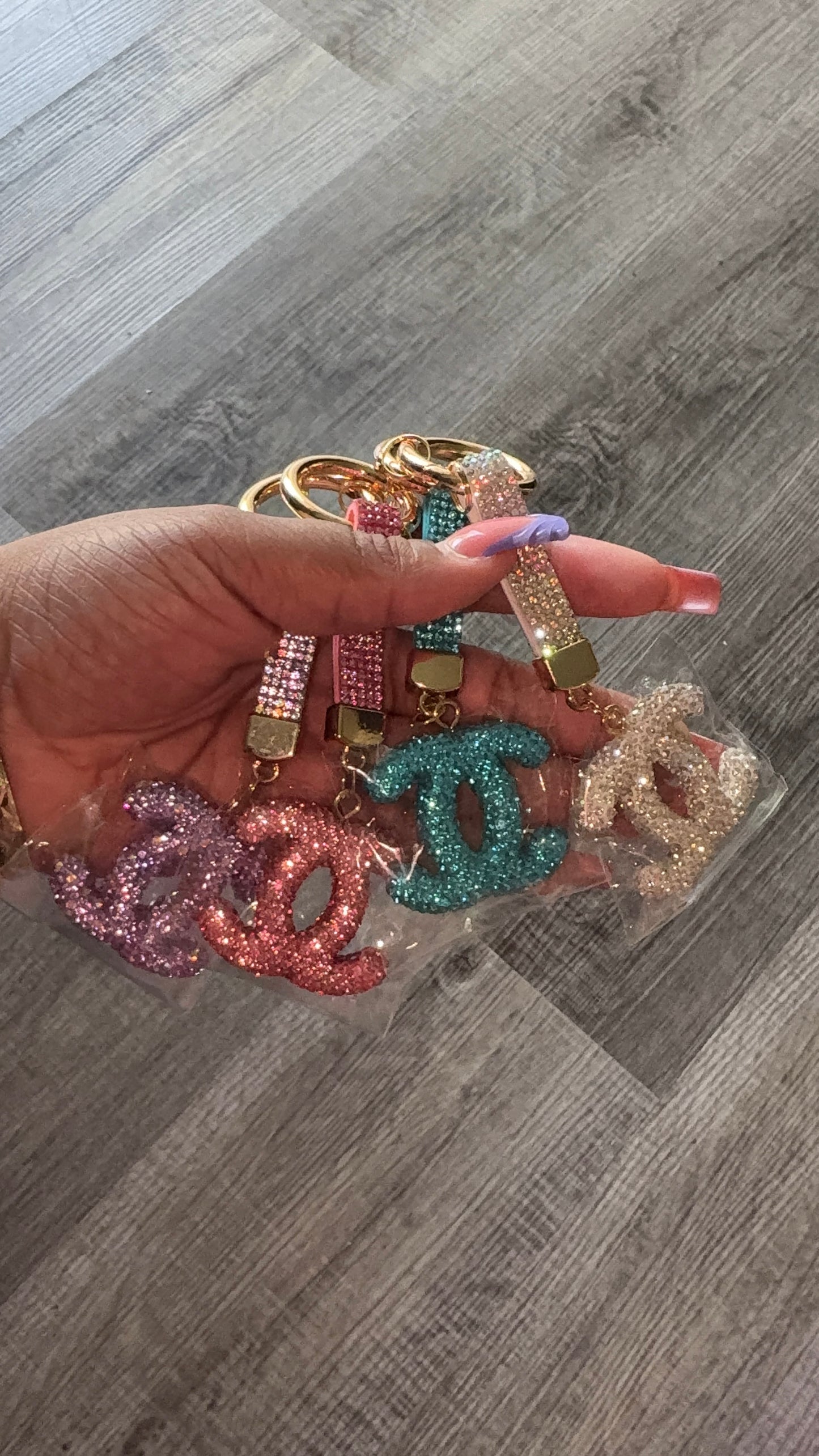 Crystal Luxe Inspired Charm Keychain