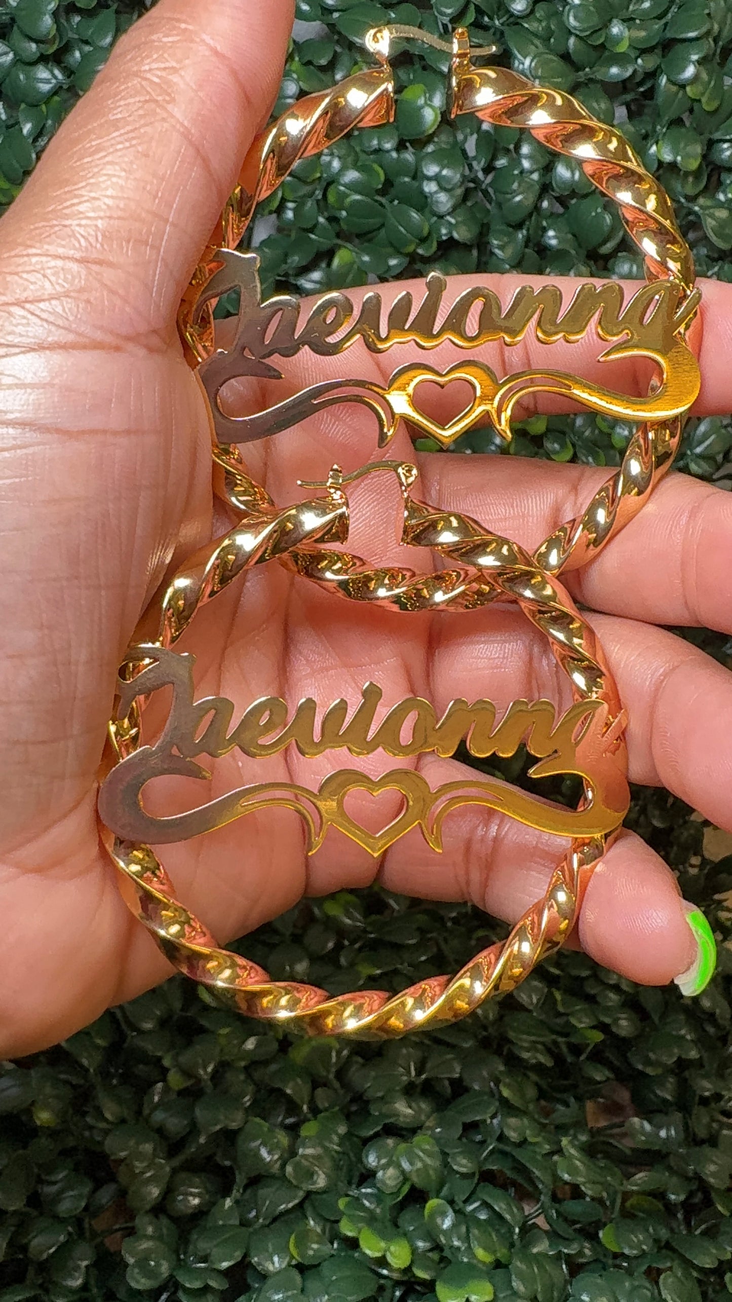 Custom hoop earrings