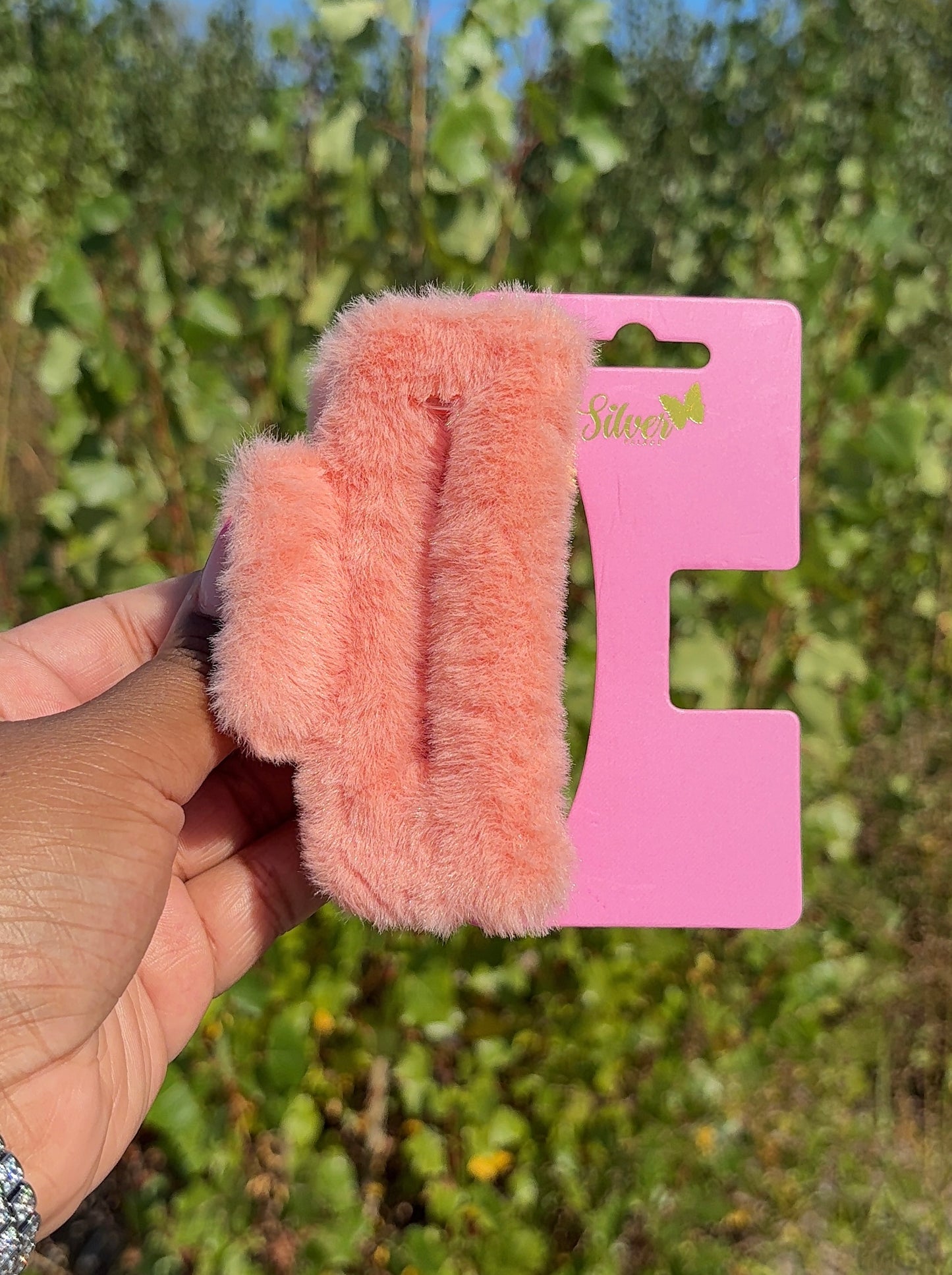 Fuzzy Plush Hair Claw Clips