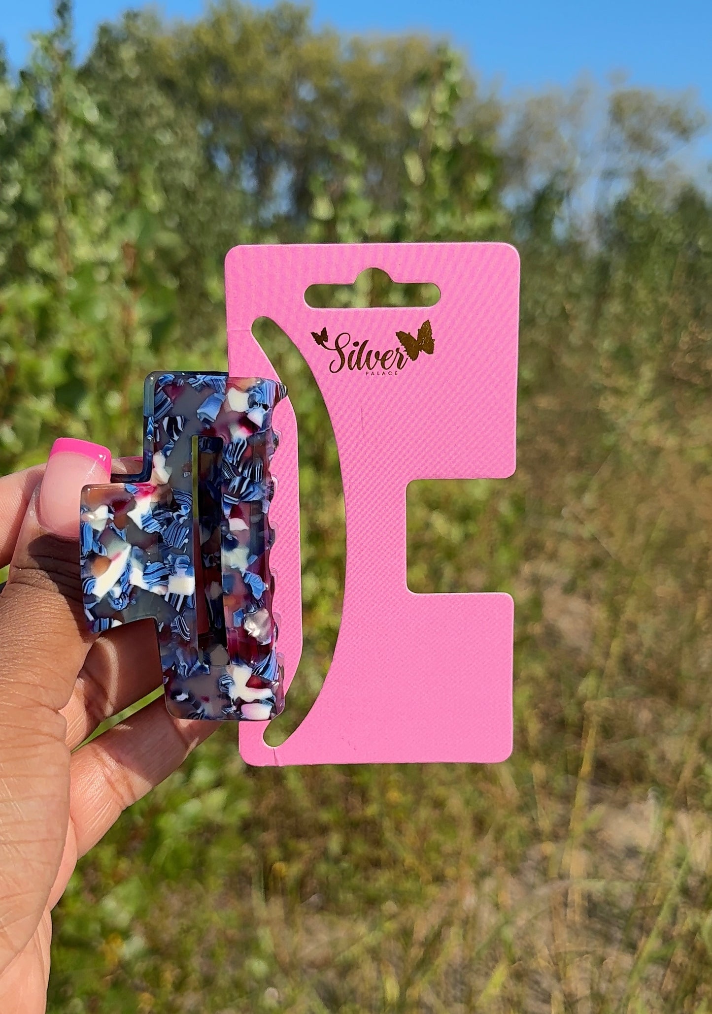 🌸 Multicolor Marble Hair Clips