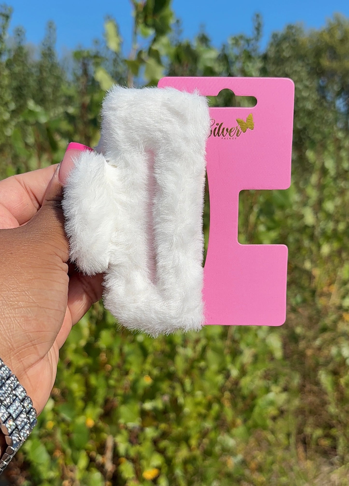 Fuzzy Plush Hair Claw Clips