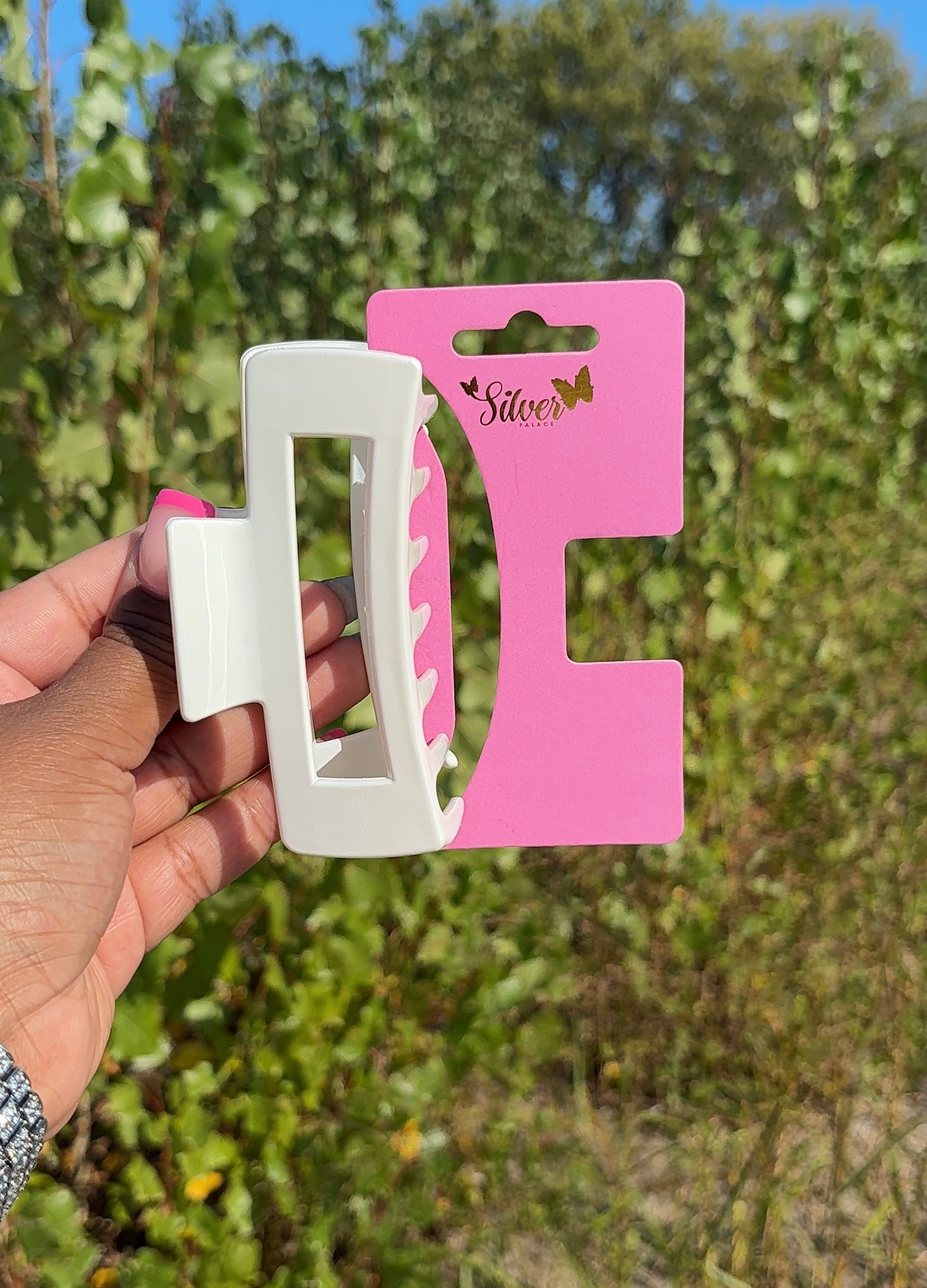 Matte Minimalist Rectangle Hair Claw Clip