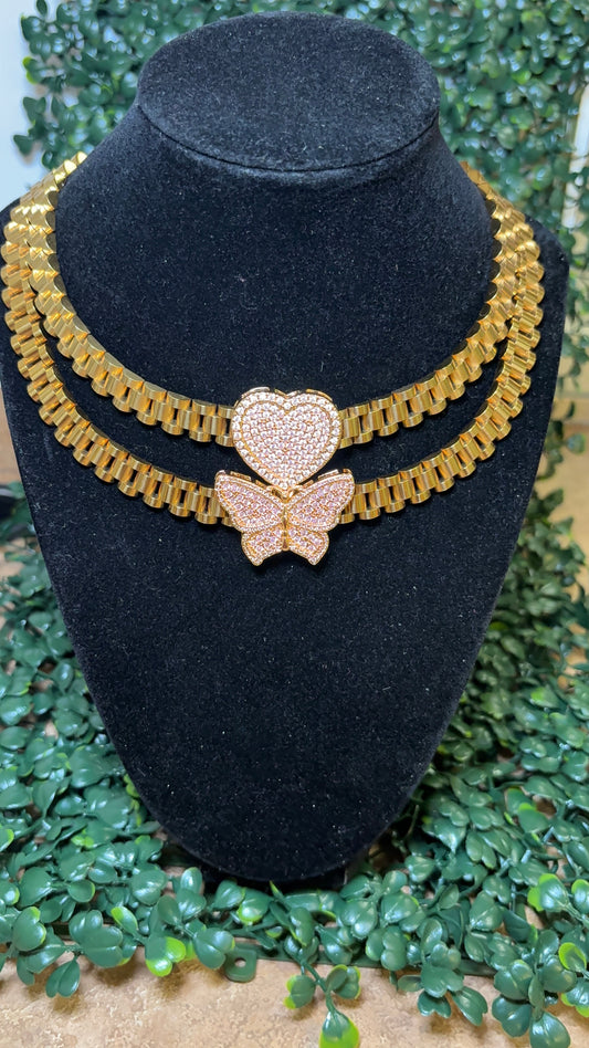 Butterfly rolex chain 16”