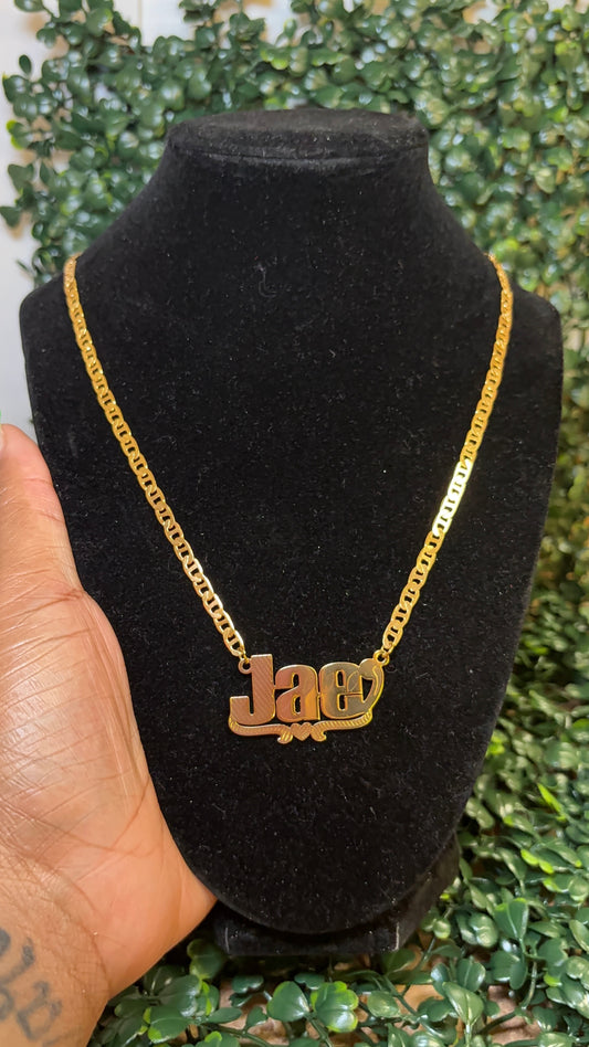 Double plated custom necklace