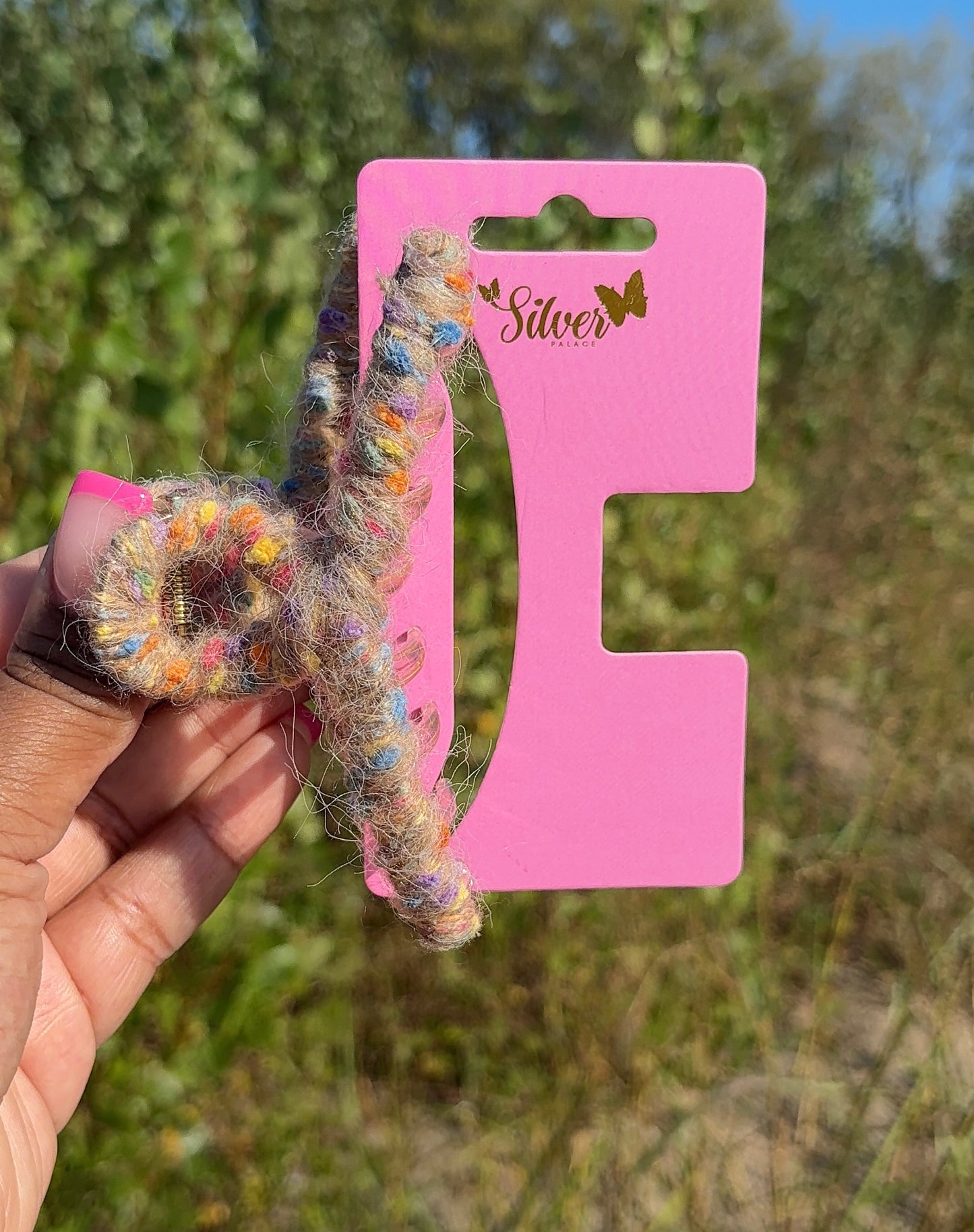 Wool Textured Hair Claw Clips