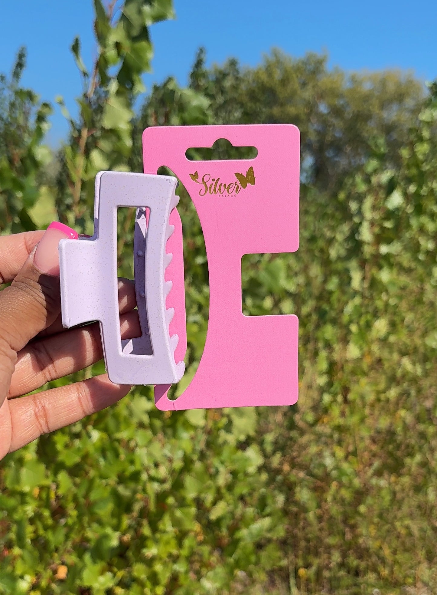 Matte Minimalist Rectangle Hair Claw Clip