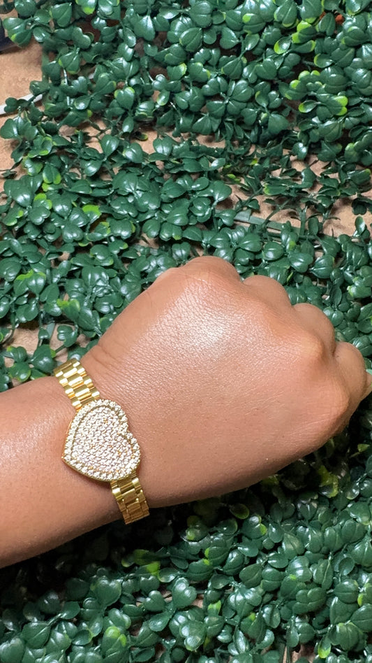 Rolex heart bracelet