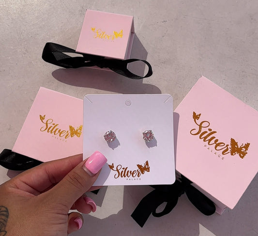 Pink diamond earrings