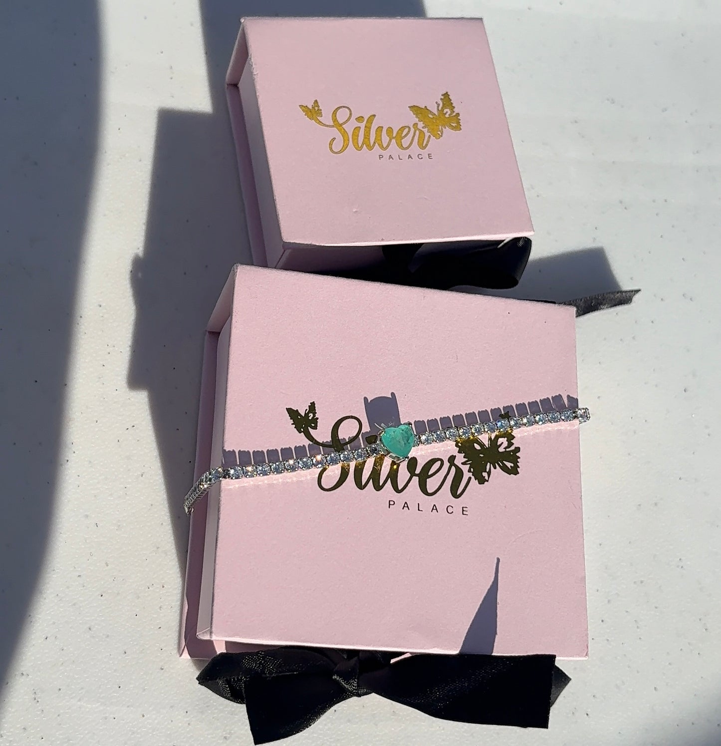 💚 Green Heart Tennis Bracelet 💚